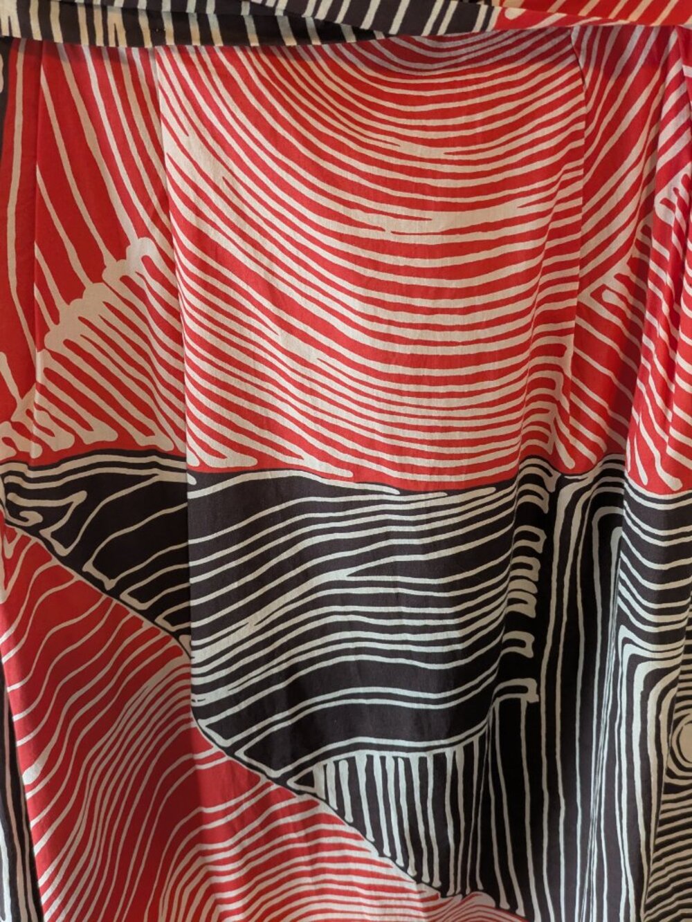 Anthropologie We Love Vera "Study of Shapes" Brown Red Halter Dress - Picture 4 of 16